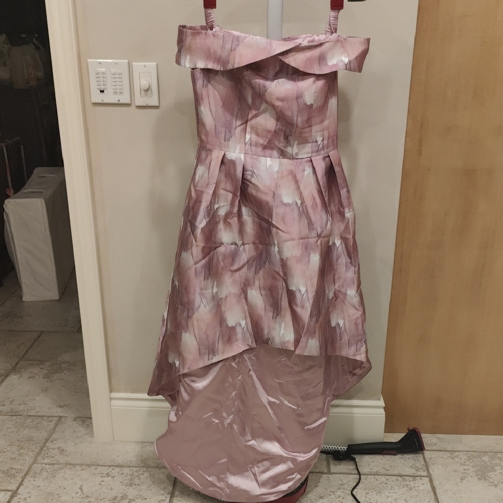 Chi Chi London Pink Off-Shoulder Wedding Dress